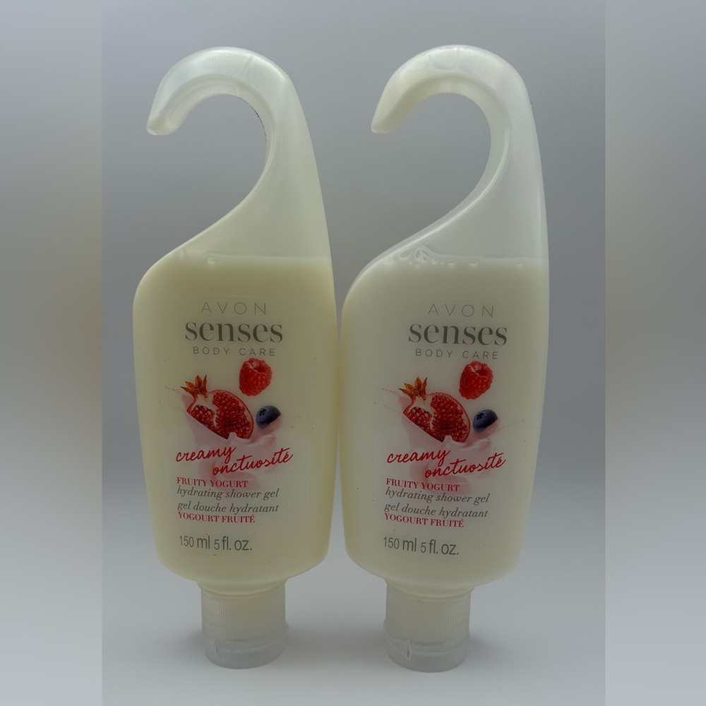 AVON SENSES FRUITY YOGURT HYDRATING SHOWER GEL  X2  Hard To Find 5 Oz Each